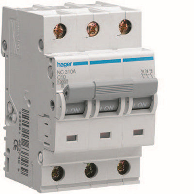 hager海格-10ka/3P(三極)/微型斷路器(C curve)