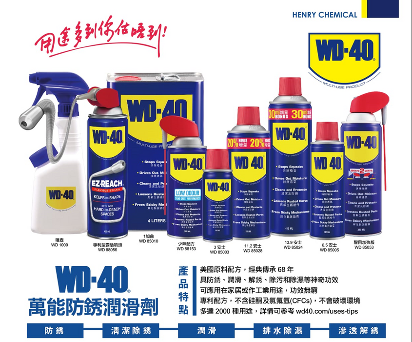 WD-40 universal anti-rust lubricant (1 gallon) WD85010